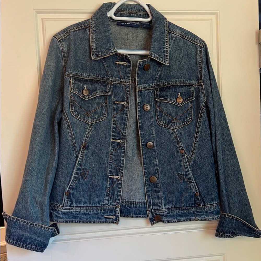 Denim Jacket with Button Closure